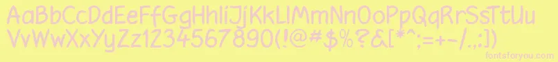Hootrg Font – Pink Fonts on Yellow Background