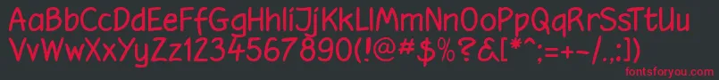 Hootrg Font – Red Fonts on Black Background