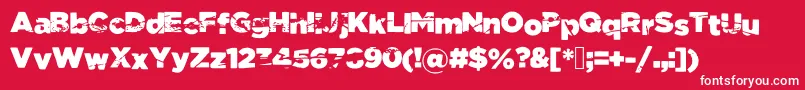 TombRaider Font – White Fonts on Red Background