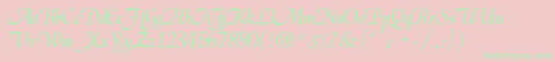 Daniela Font – Green Fonts on Pink Background