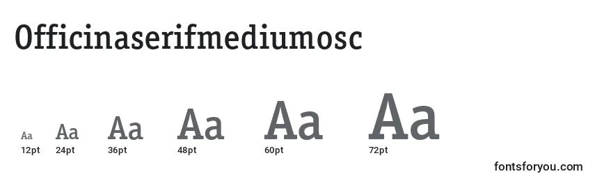 Размеры шрифта Officinaserifmediumosc
