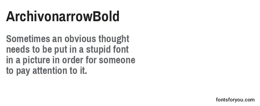 ArchivonarrowBold Font