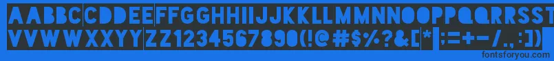 BlackoutTwoAm Font – Black Fonts on Blue Background