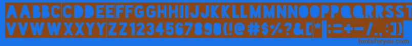 Шрифт BlackoutTwoAm – коричневые шрифты на синем фоне