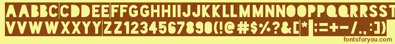 BlackoutTwoAm Font – Brown Fonts on Yellow Background