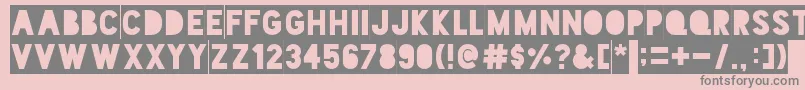 BlackoutTwoAm-Schriftart – Graue Schriften auf rosa Hintergrund
