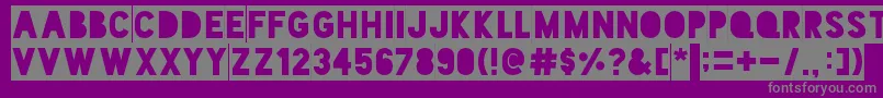 BlackoutTwoAm-Schriftart – Graue Schriften auf violettem Hintergrund