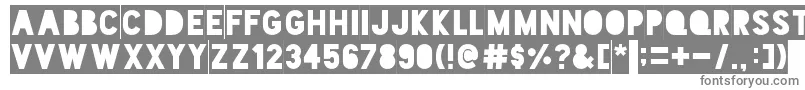 フォントBlackoutTwoAm – 白い背景に灰色の文字