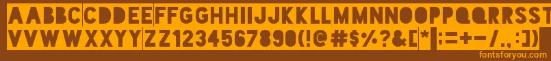BlackoutTwoAm Font – Orange Fonts on Brown Background