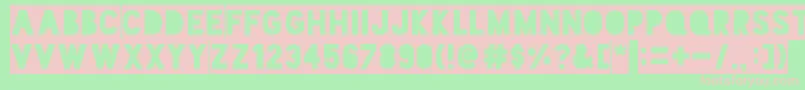 BlackoutTwoAm Font – Pink Fonts on Green Background