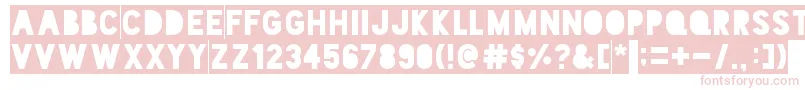 BlackoutTwoAm-Schriftart – Rosa Schriften auf weißem Hintergrund