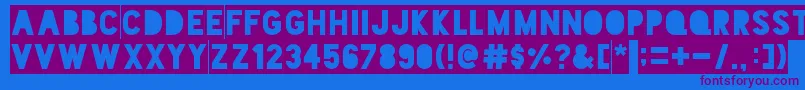 BlackoutTwoAm Font – Purple Fonts on Blue Background