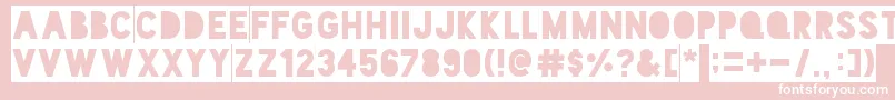 BlackoutTwoAm Font – White Fonts on Pink Background