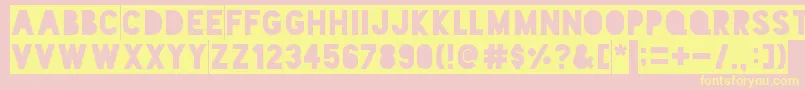BlackoutTwoAm Font – Yellow Fonts on Pink Background