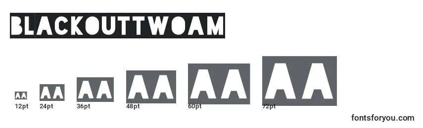 BlackoutTwoAm Font Sizes