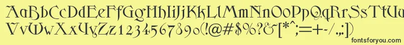 Scythe Font – Black Fonts on Yellow Background