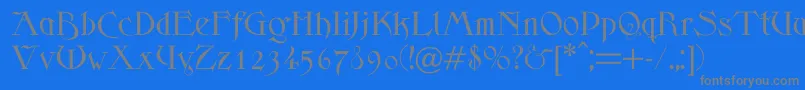 Scythe Font – Gray Fonts on Blue Background