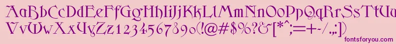 Scythe Font – Purple Fonts on Pink Background