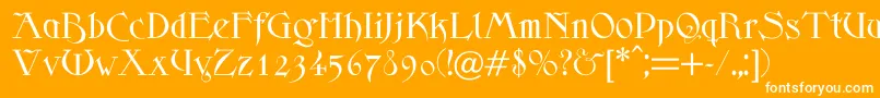 More about Scythe Font Scythe Font – White Fonts on Orange Background