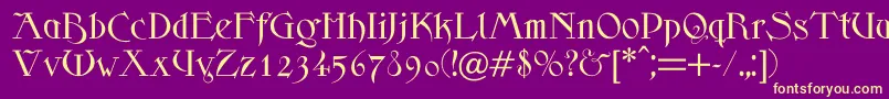 Scythe Font – Yellow Fonts on Purple Background