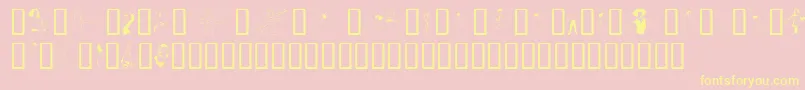 Dancerinthedarkii Font – Yellow Fonts on Pink Background