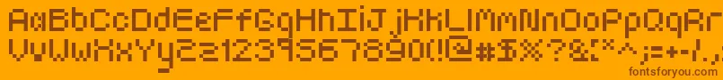 Goldrn Font – Brown Fonts on Orange Background