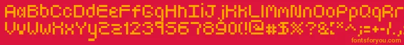 Goldrn Font – Orange Fonts on Red Background
