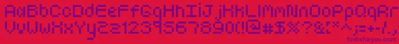 Goldrn Font – Purple Fonts on Red Background