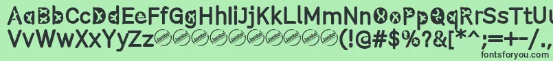 ComistainRegular Font – Black Fonts on Green Background