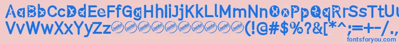 ComistainRegular Font – Blue Fonts on Pink Background
