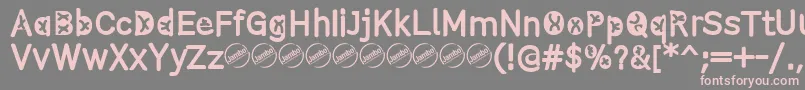 ComistainRegular Font – Pink Fonts on Gray Background