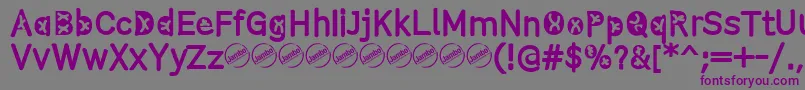 ComistainRegular Font – Purple Fonts on Gray Background