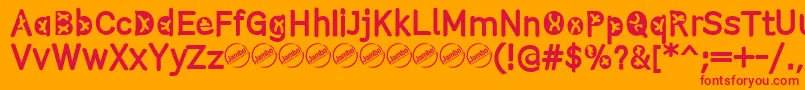 ComistainRegular Font – Red Fonts on Orange Background
