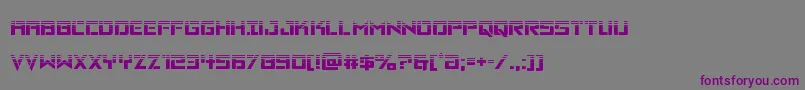 フォントVikingsquadhalf – 紫色のフォント、灰色の背景