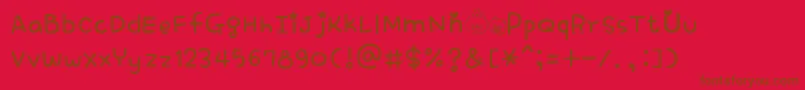Homekorro Font – Brown Fonts on Red Background