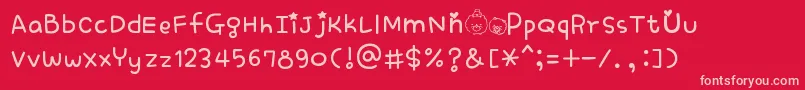 Homekorro Font – Pink Fonts on Red Background