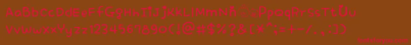 Homekorro Font – Red Fonts on Brown Background