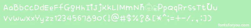 Homekorro Font – White Fonts on Green Background