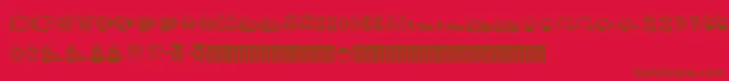 Ovnidcoxy Font – Brown Fonts on Red Background