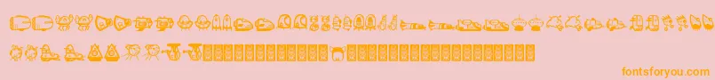 Ovnidcoxy Font – Orange Fonts on Pink Background