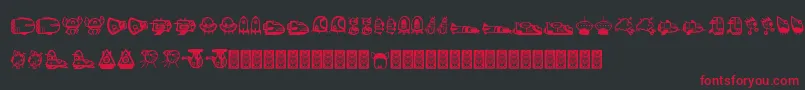 Ovnidcoxy Font – Red Fonts on Black Background