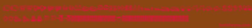 Ovnidcoxy Font – Red Fonts on Brown Background