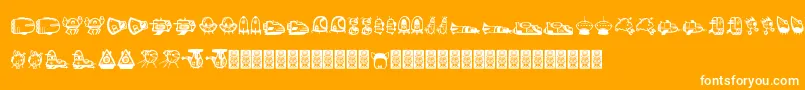 Ovnidcoxy Font – White Fonts on Orange Background