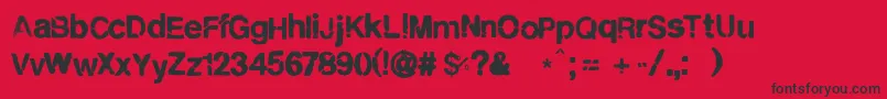 CityburnР™ Font – Black Fonts on Red Background