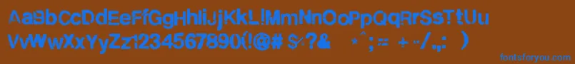 CityburnР™ Font – Blue Fonts on Brown Background