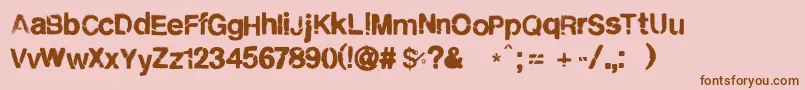 CityburnР™ Font – Brown Fonts on Pink Background