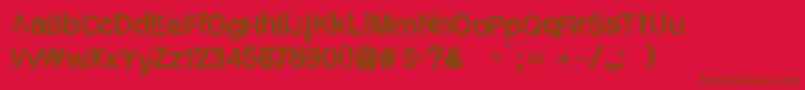 CityburnР™-fontti – ruskeat fontit punaisella taustalla