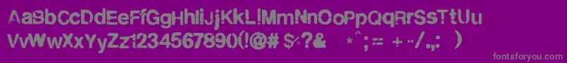CityburnР™ Font – Gray Fonts on Purple Background