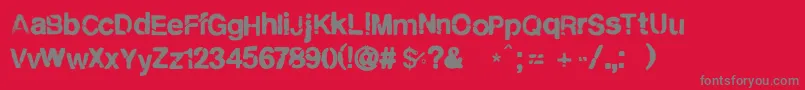 CityburnР™ Font – Gray Fonts on Red Background