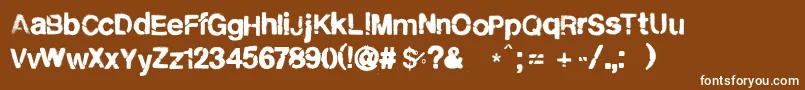 フォントCityburnР™ – 茶色の背景に白い文字